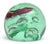 Green Murano Red Purple Gold Leaf Fish Large Bubbles Italian Art Glass Green Uv Reactive Paperweight, Cenedese Barbini For Sale - Image 8 of 9