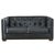 Tuxedo Leather Love Seat - Slate For Sale In Chicago - Image 6 of 7