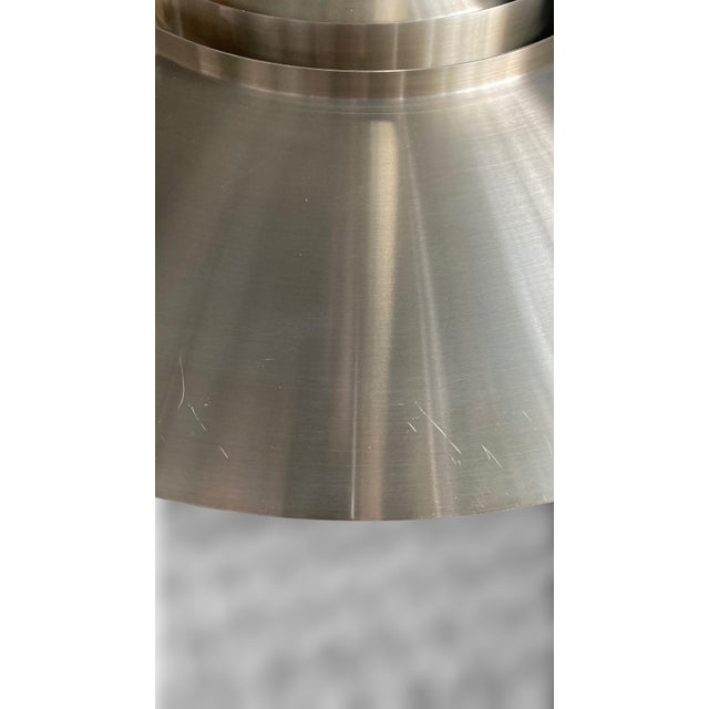 Vintage Danish P376 Pendant Lamp by Jørgen Kastholm & Preben Fabricius for Nordisk Solar, 1960s – Large 28" Brushed Brass Aluminum For Sale - Image 15 of 18