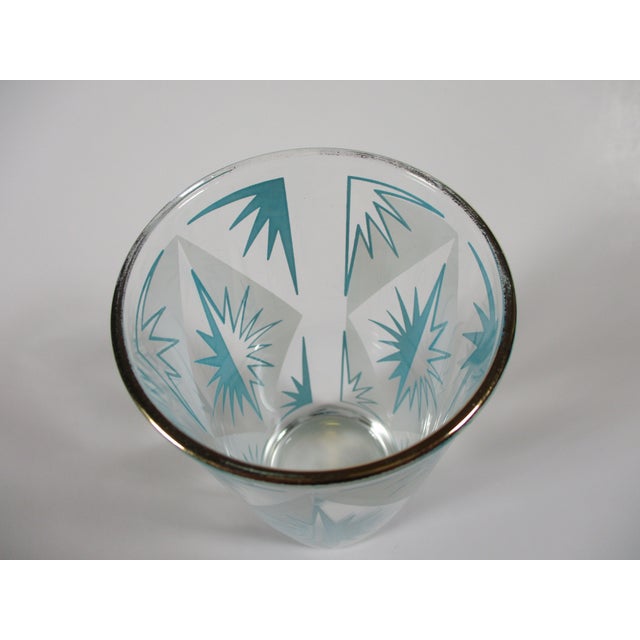 Glass 1960s Hazel-Atlas Mid-Century Atomic Pastel Starburst Glasses- Set of 6 For Sale - Image 7 of 7