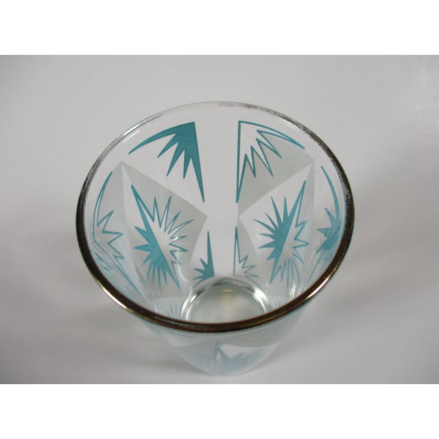 Glass 1960s Hazel-Atlas Mid-Century Atomic Pastel Starburst Glasses - Set of 8 For Sale - Image 7 of 7