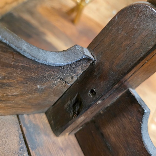 Late 17th Century English Oak Side Table With Spiral-Turned Legs and Scalloped Frieze, Circa 1680–1700 For Sale - Image 14 of 18