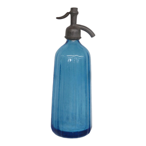 Jacob Ragosin Blue Glass Seltzer Bottle Dave Roth Made in Czechoslovakia 4854b