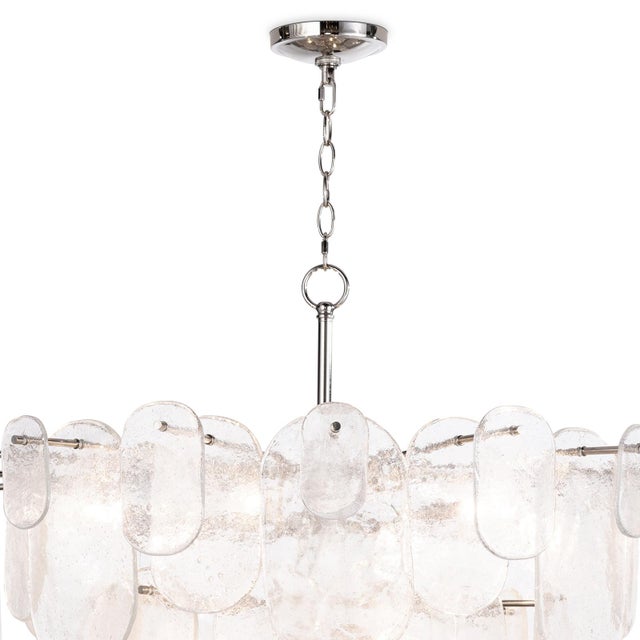 Modern Regina Andrew Echo Glass Chandelier, Polished Nickel For Sale - Image 3 of 7