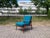 Mid-Century Petrol and Teak Easy Chair from Wilhelm Knoll Antimott, 1965 For Sale - Image 4 of 18