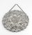 Silver Vintage 900 Silver Floral Repoussé Hanging Mirror, 1940s For Sale - Image 8 of 8