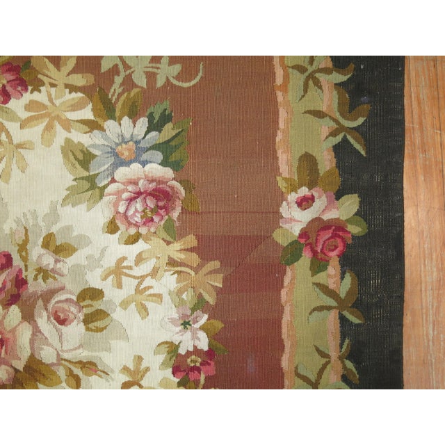 French 19th Century Louis Philippe French Aubusson Mid Carpet - 5'7" x 7'1" For Sale - Image 3 of 8
