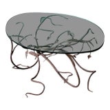 Vintage Patinated Metal Branch Coffee Table For Sale