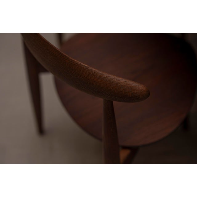 Heart Dining Set by Hans J. Wegner for Fritz Hansen, 1960s, Set of 7 For Sale - Image 12 of 18