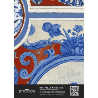 Mind the Gap The Villa Mural Red Wallpaper, Sample For Sale
