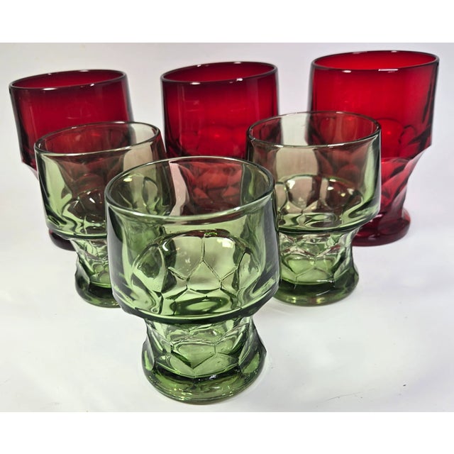 Holiday Lowball Glasses- Set of Six For Sale - Image 4 of 12
