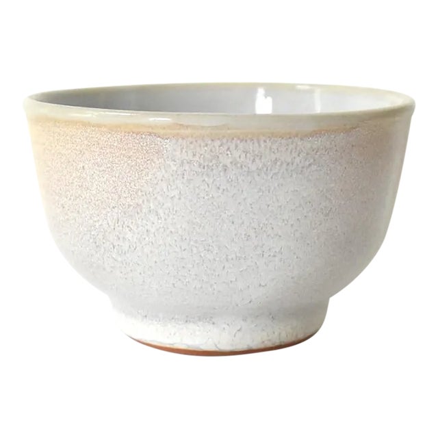 Early 21st Century Art Pottery Pale Blue and White Bowl For Sale