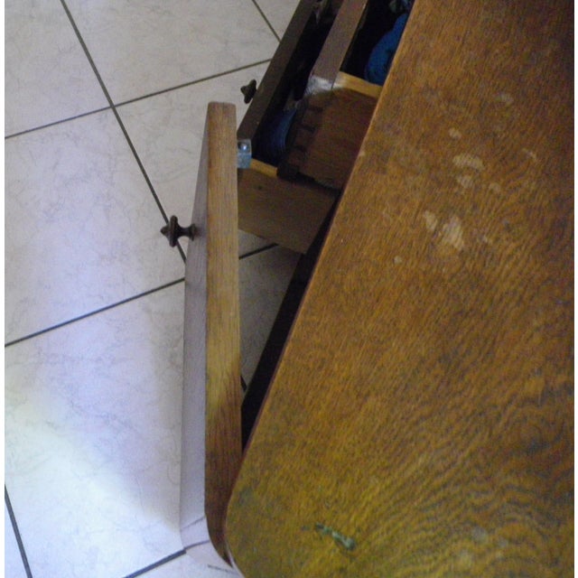 Vintage Boat-Style Dressing Table with Mirror, 1940s For Sale - Image 16 of 18