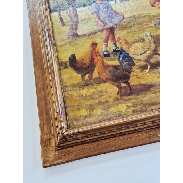 A highly evocative early 20th-century Italian impressionist oil painting on wood signed "Lo Presti". Depicting a charming,...