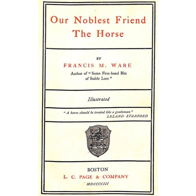WARE, Francis M. [368] pp. L.C. Page & Company 1903 7 3/4" x 5 1/2"