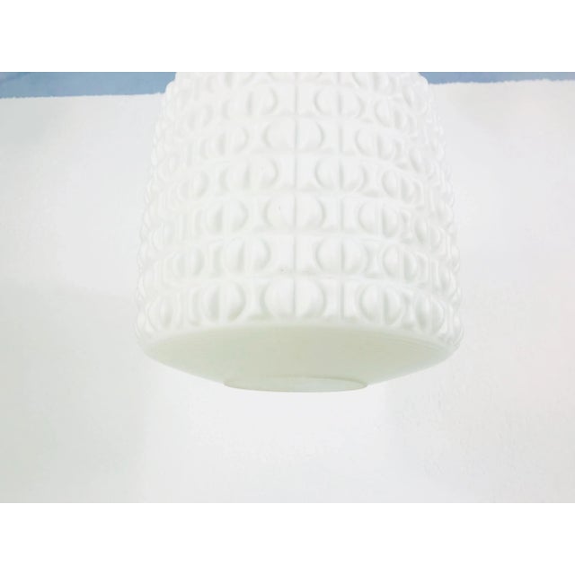Ivory Large White Glass Pendant Lamp from Peill & Putzler, 1970s For Sale - Image 8 of 10