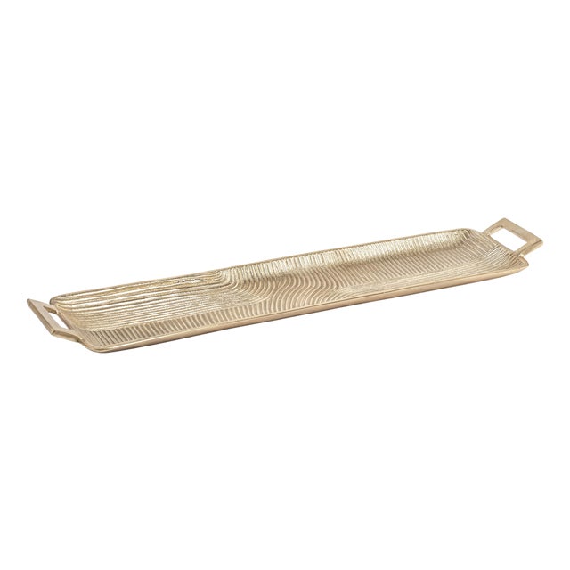 Donte Textured Aluminum Tray, Large For Sale