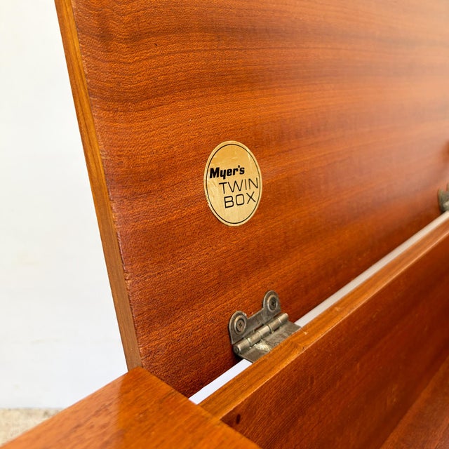 Wood Teak Coffee Table with Storage from Myer Twin, 1970s For Sale - Image 7 of 8