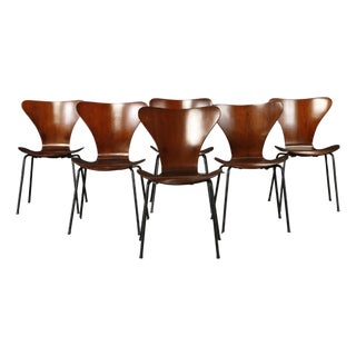 Arne Jacobsen 'Series-7' Jacaranda Rosewood Stacking Chairs, 1960s, Signed For Sale