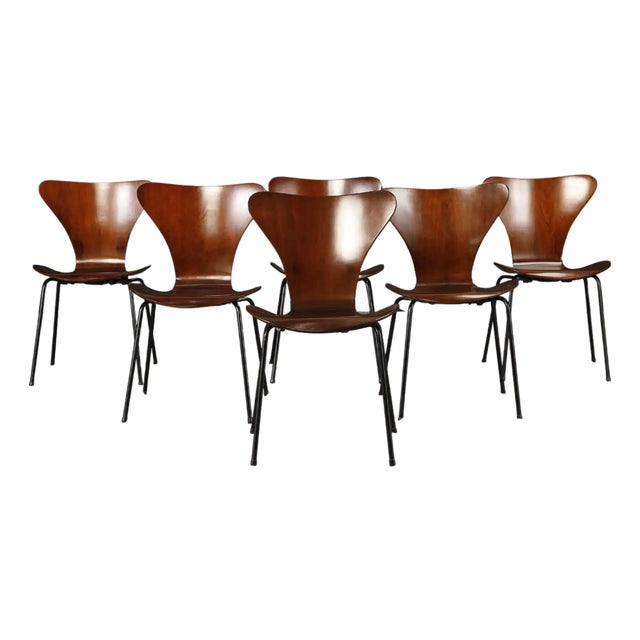 Arne Jacobsen 'Series-7' Jacaranda Rosewood Stacking Chairs, 1960s, Signed For Sale