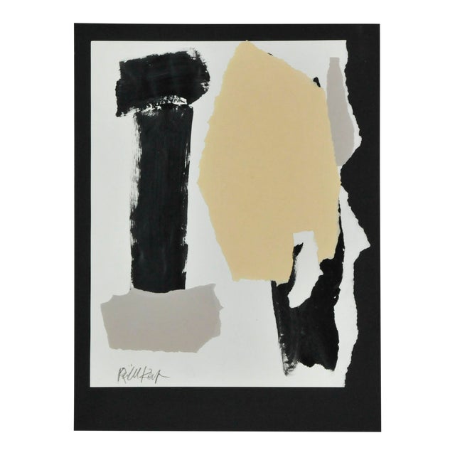 "Was 2 Now Not" Original Abstract Mixed-Media Collage by Robbie Kemper For Sale