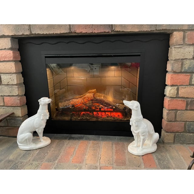 Large Vintage English Whippet Dog Figurines - a Pair For Sale - Image 11 of 13