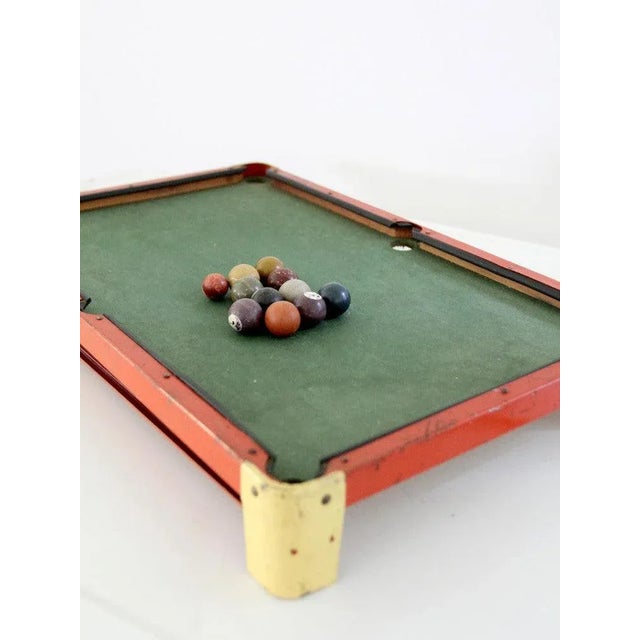 Antique Toy Tabletop Billards Set For Sale - Image 4 of 9