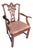 Vintage Chippendale, Georgin Ribbon-Back Armchair With Upholstered Seat For Sale