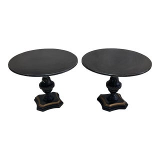 1930s Pairs of Black Painted Wood Table For Sale