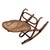 Victorian Thonet No.7001 rocking chair foot stool featuring an elegant, sculptural frame crafted from warm-toned bentwood...