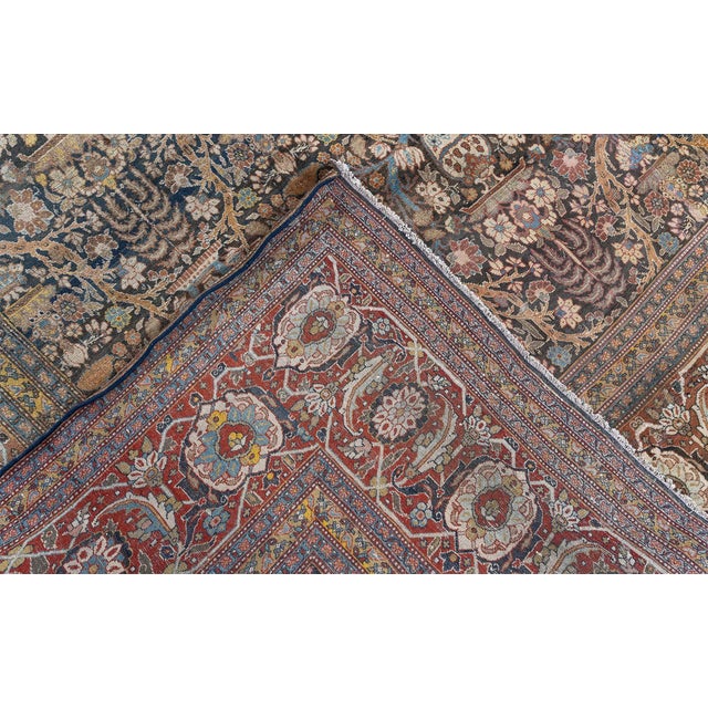 Early 20th Century Antique Persian Tabriz Rug For Sale - Image 5 of 8