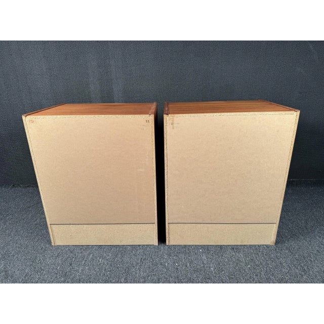 Vintage Three Drawer Nightstands in Teak For Sale - Image 10 of 11