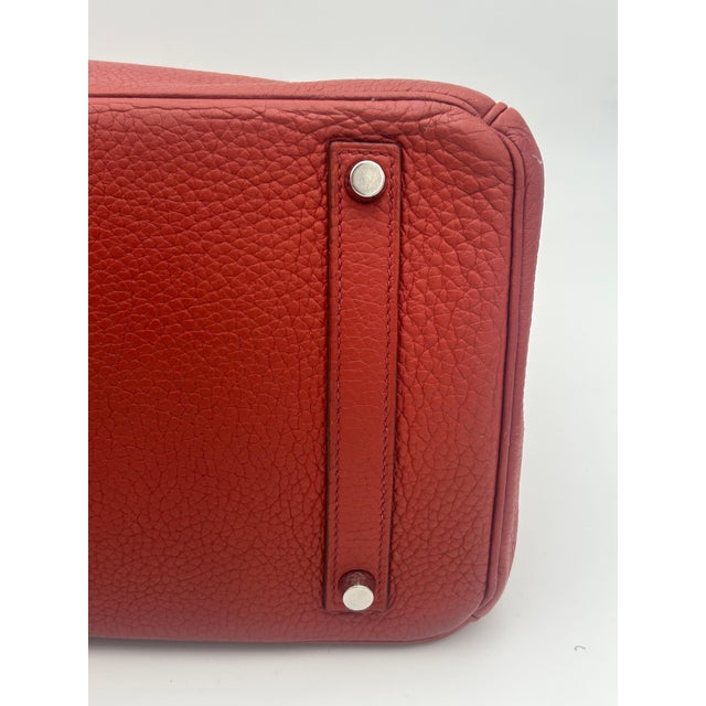 Hermès Red Birkin Bag 35 Togo Leather 2009 For Sale - Image 11 of 12