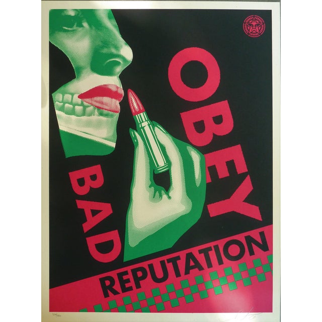 Shepard Fairey (Obey), Bad Reputation (Black Edition), Original Silkscreen For Sale