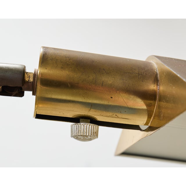 Pair of Koch & Lowy Omi Patinated Brass Pharmacy Floor Lamps For Sale - Image 15 of 18