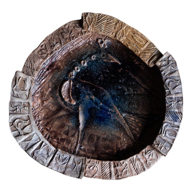 Ceramic Plate, attributed to Fiorese Amedeo (born 1939), Italy 1970s For Sale