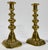 Early 20th Century Antique Brass Push-Up Candlestick Holders, a Pair For Sale - Image 5 of 7