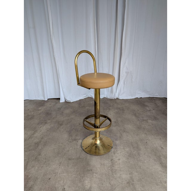 Mid-Century Modern Italian Brass Bar Stool, 1960s For Sale - Image 18 of 18