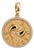 Late 20th Century 14k Yellow Gold Pisces Zodiac Sign Diamond Studded Pendant For Sale