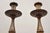 Brown Vintage Italian Renaissance Jacobean Turn Carved Oak Wood 18.5" Candlestick Pair For Sale - Image 8 of 10