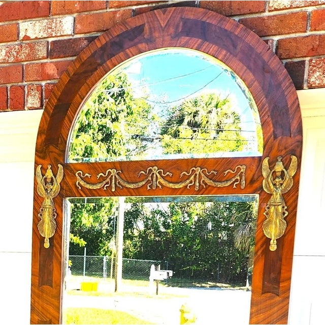 French French Empire Style Console Marble Entry Table & Mirror For Sale - Image 3 of 17