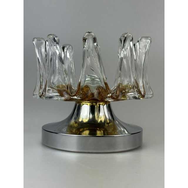 Space Age Wall Sconce in Metal and Murano Glass, 1960s For Sale - Image 12 of 16