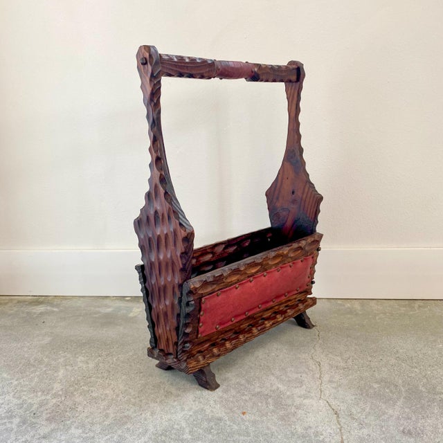 Spanish Midcentury Brutalist Magazine Rack, C. 1960s | Chairish
