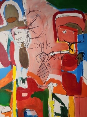 Late 20th Century Original Abstract Oil on Canvas - Unsigned
