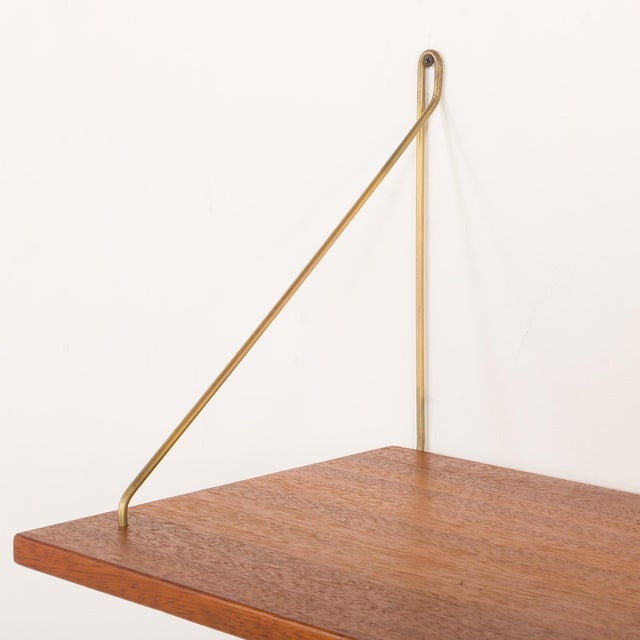 Wood Vintage Danish Teak Floating Shelves, 1960s, Set of 2 For Sale - Image 7 of 9