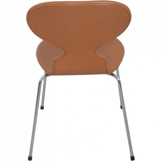 Animal Skin Ant Chairs in Cognac Leather by Arne Jacobsen, 1990s, Set of 6 For Sale - Image 7 of 18