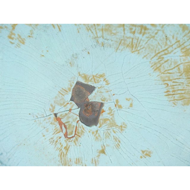 Late 19th Century Meiji Period Japanese Cloisonne Enamel Plate Featuring Water Buffalo Mt Fuji For Sale - Image 5 of 5