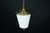 Mid-Century Modern Pendant Lamp in Brass and Lattimo Murano Glass, 1950s For Sale - Image 9 of 12
