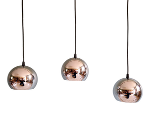 Space Age Eyeball Pendant Lights in Chromed Metal, 1970s, Set of 3