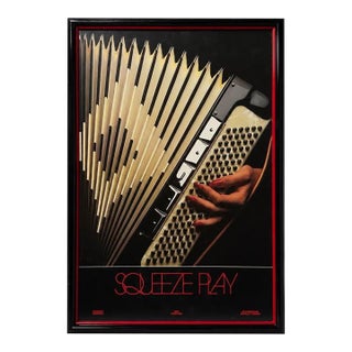 Framed Vintage-Style Accordion Music Poster For Sale